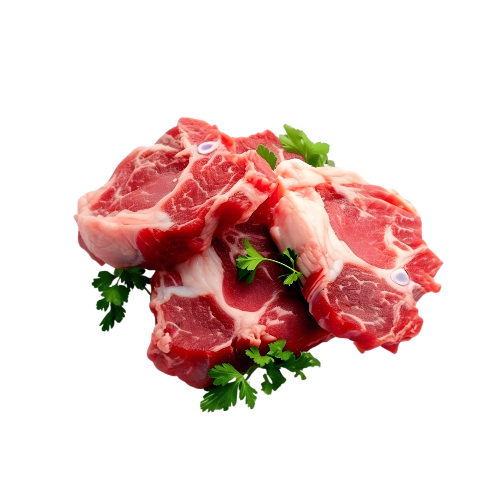 AI generated raw meat png