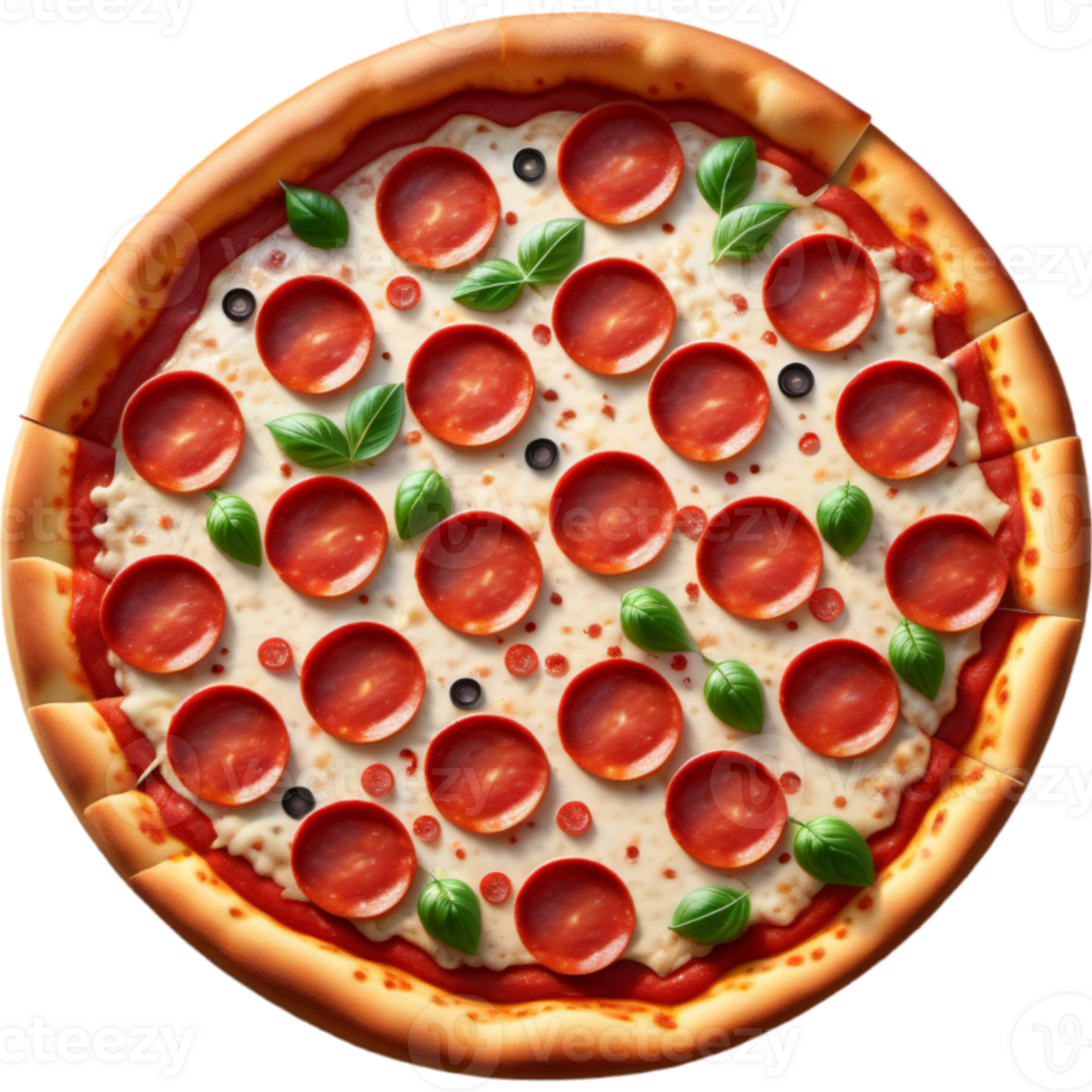 AI generated Realistic Pizza Pepperoni png