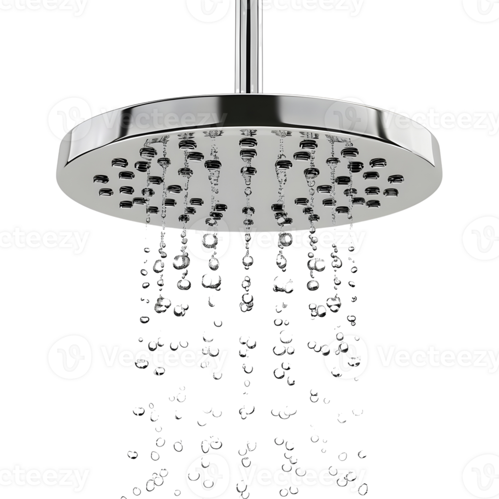 3D Rendering of a Washroom Shower on Transparent Background png