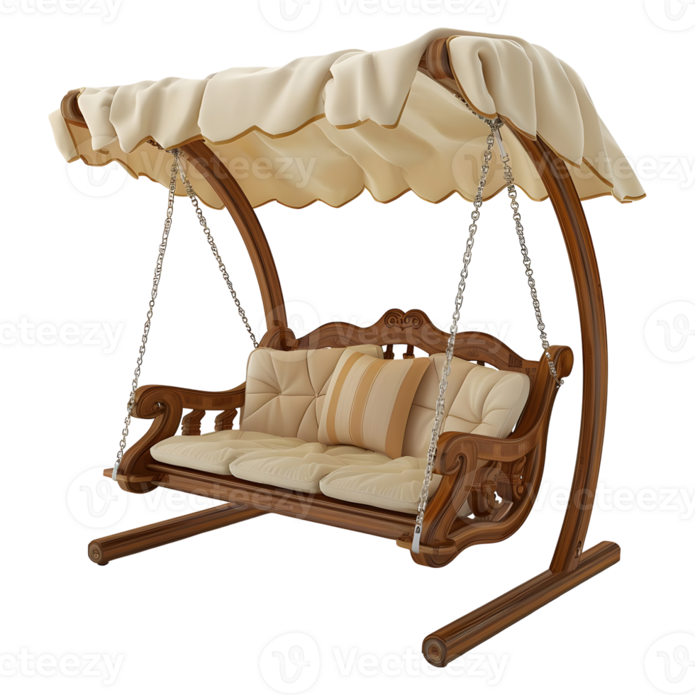 3D Rendering of a Luxury Swing At Home on Transparent Background png