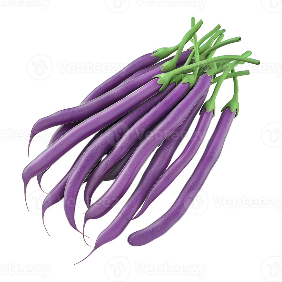 3D Rendering of a Purple Long, Eggplant, Renben on Transparent Background png