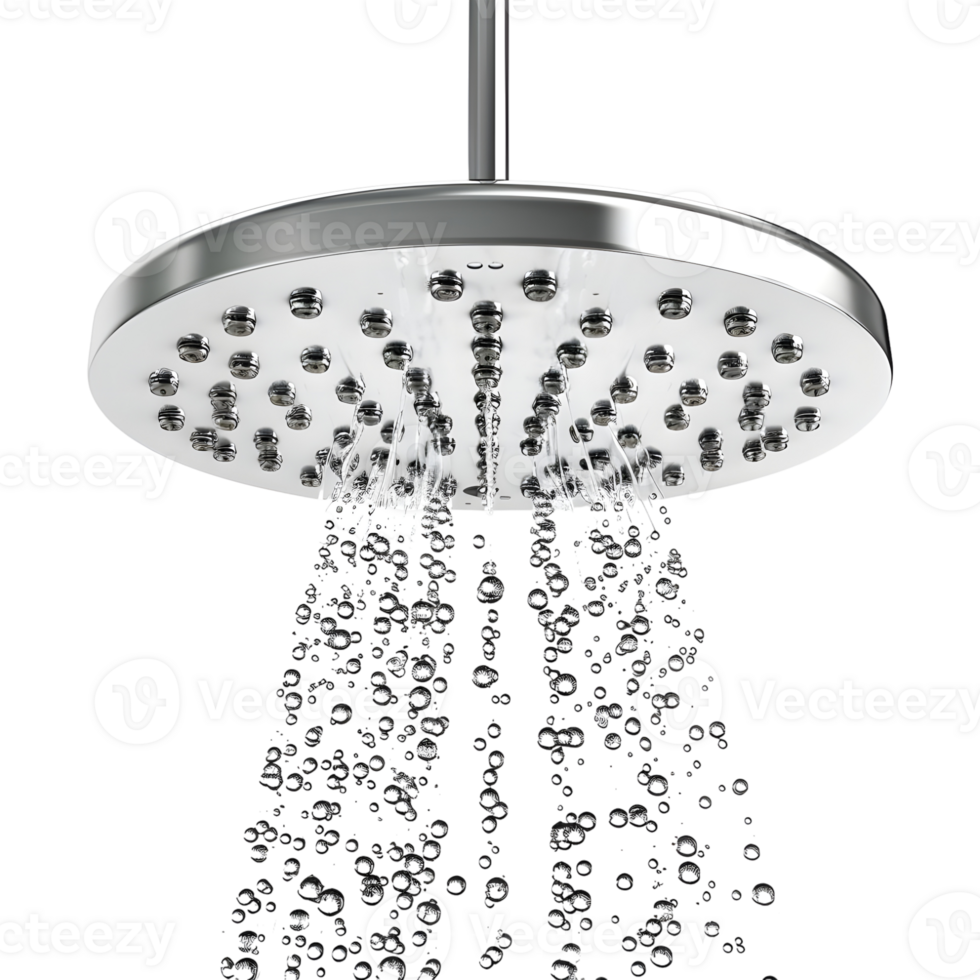 3D Rendering of a Washroom Shower on Transparent Background png