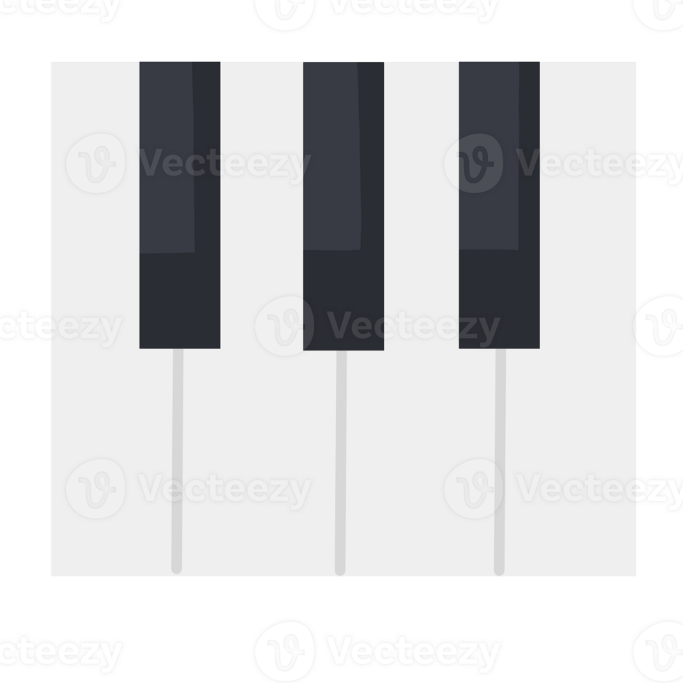 Piano Keys Set Isolated on transparent Background png