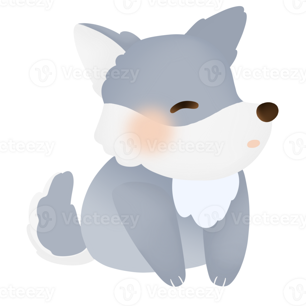 A little wolf cub calls out to its mother. png