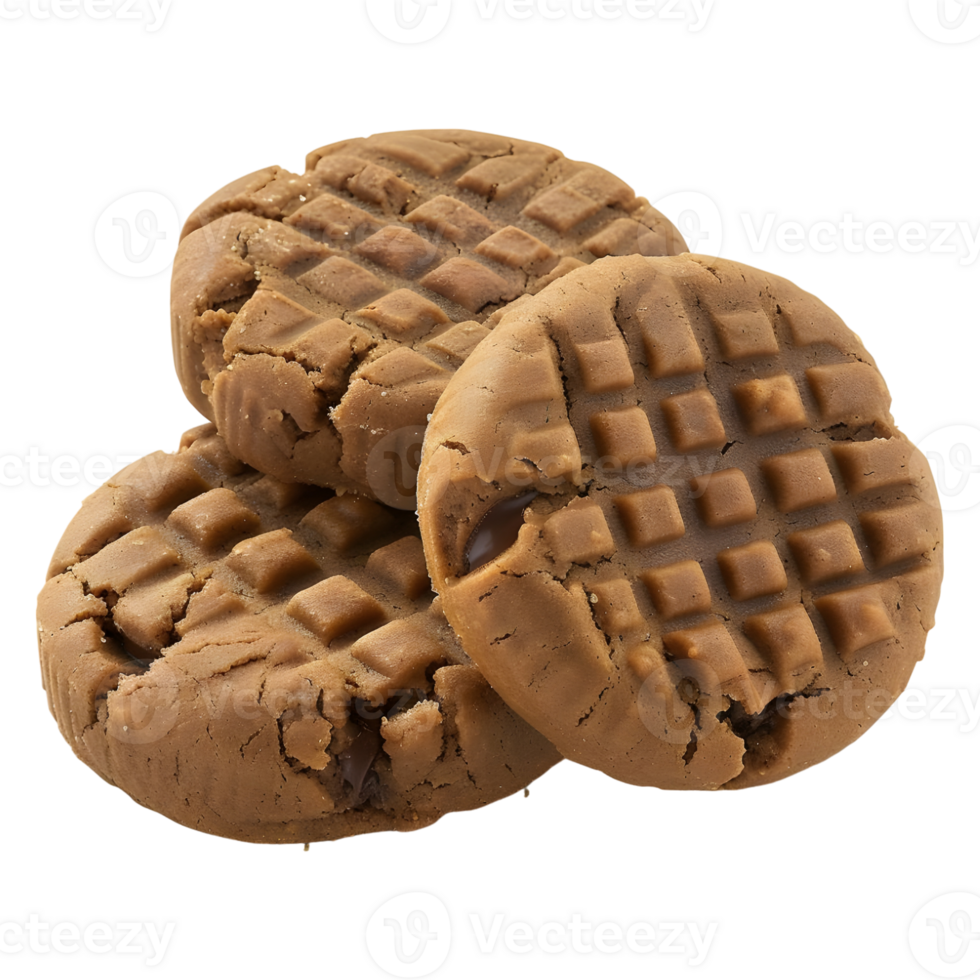 3D Rendering of a Chocolate Cookies on Transparent Background png