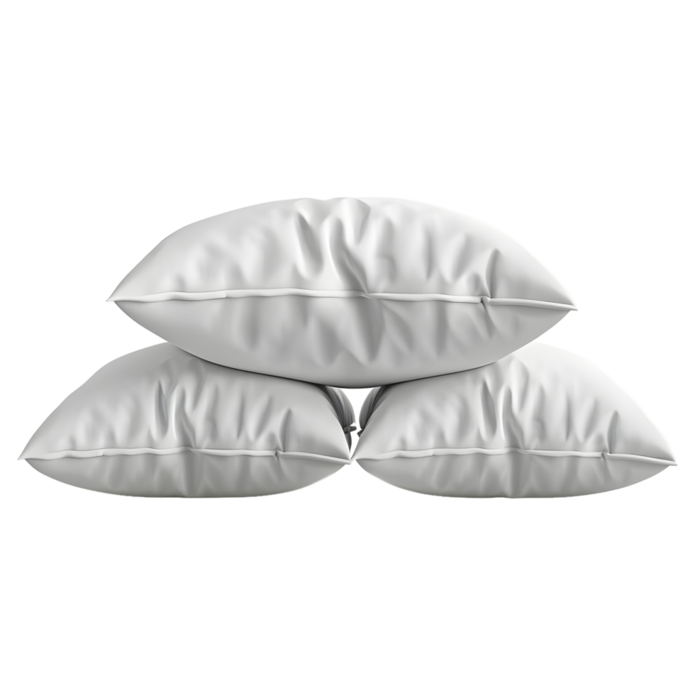 White Pillows for Bed on Transparent background png
