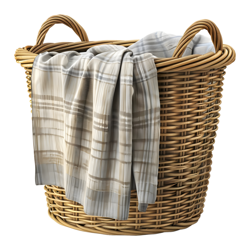 Cloth in a Basket on Transparent background png