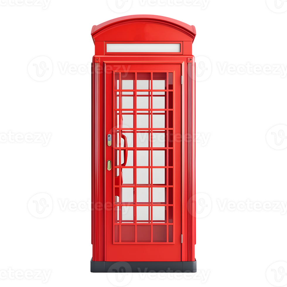 3D Rendering of a Telephone Both on Transparent Background png