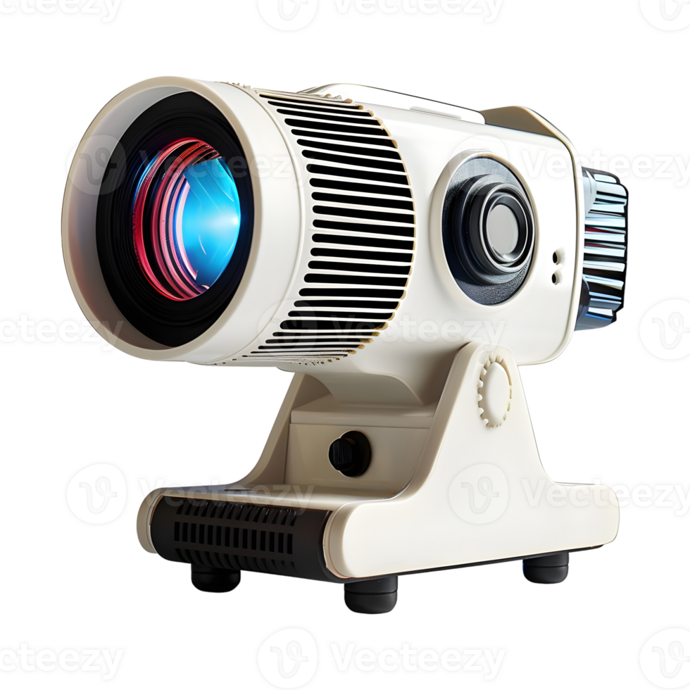 3D Rendering of a File Projector on Transparent Background png