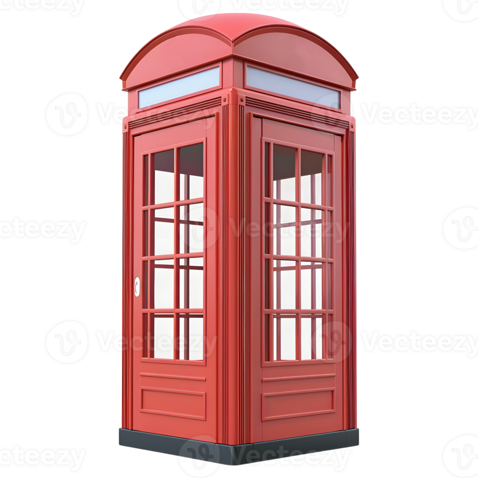 3D Rendering of a Telephone Both on Transparent Background png