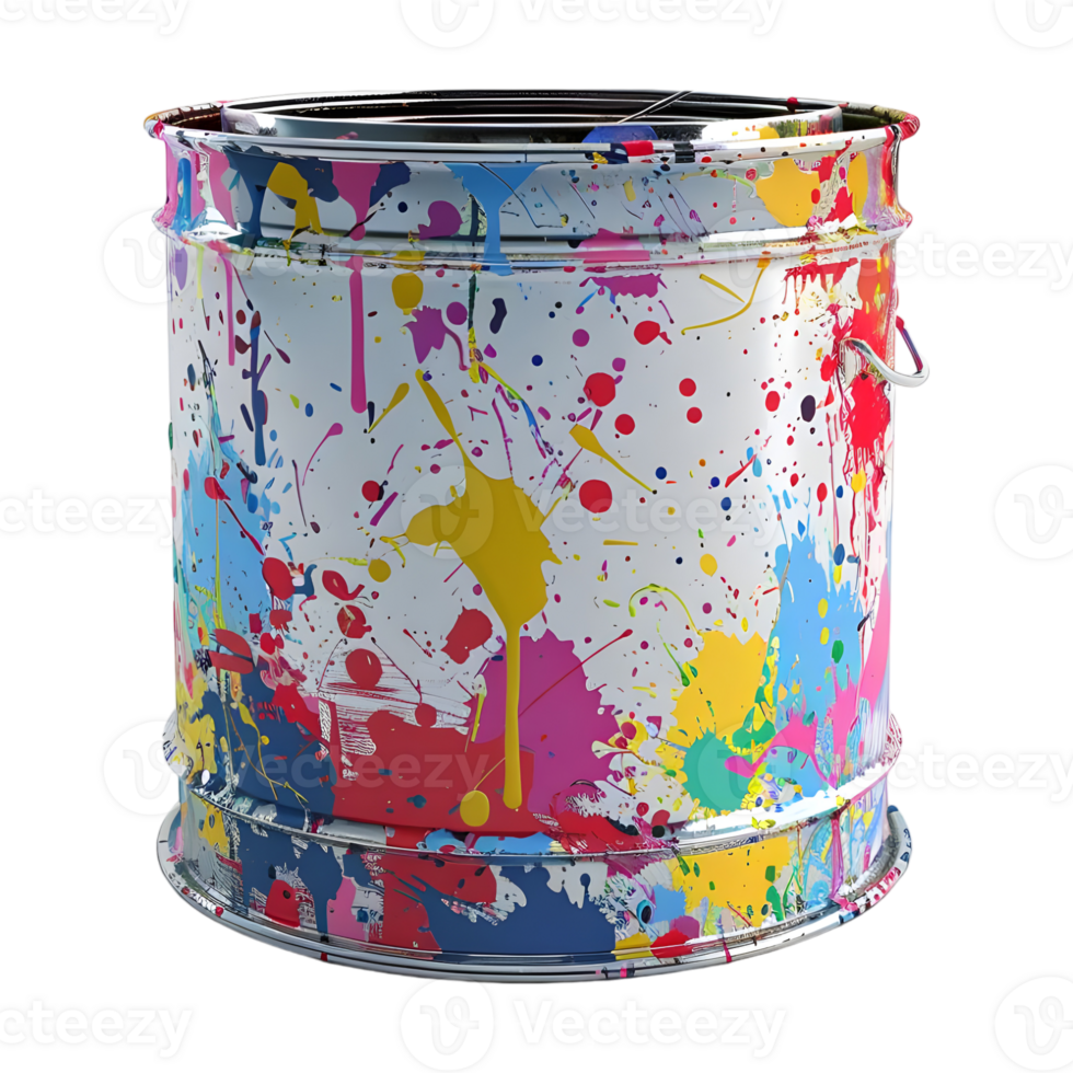 3D Rendering of a Paint Box for Painter on Transparent Background png