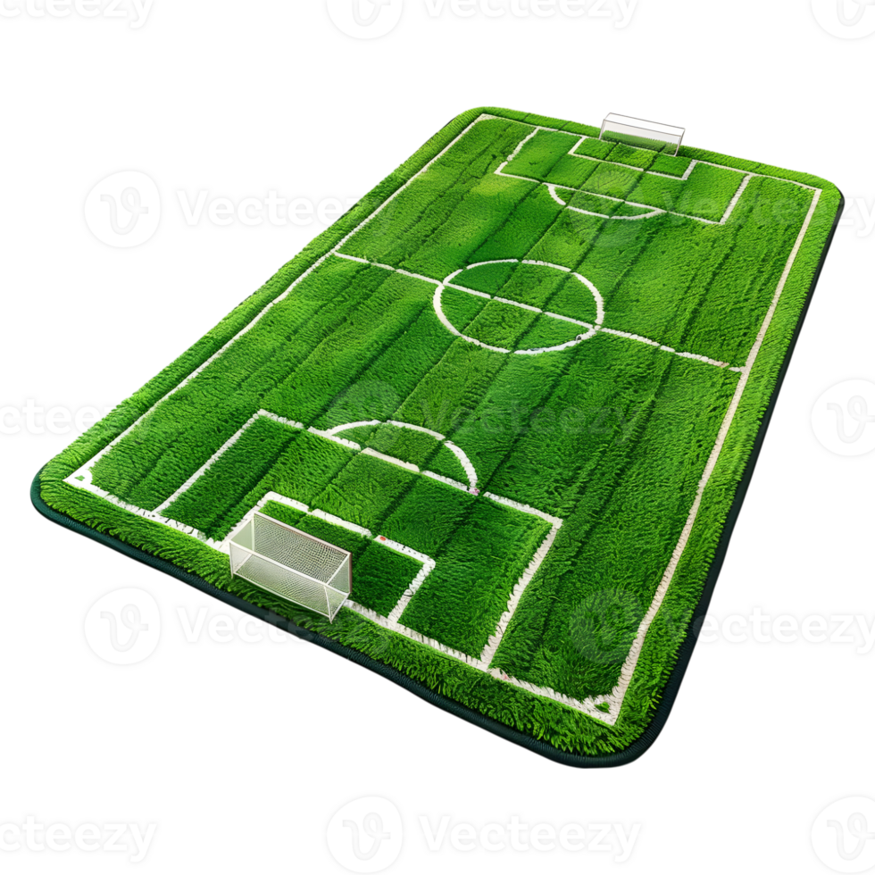 3d representación de un fútbol estadio isométrica en transparente antecedentes png