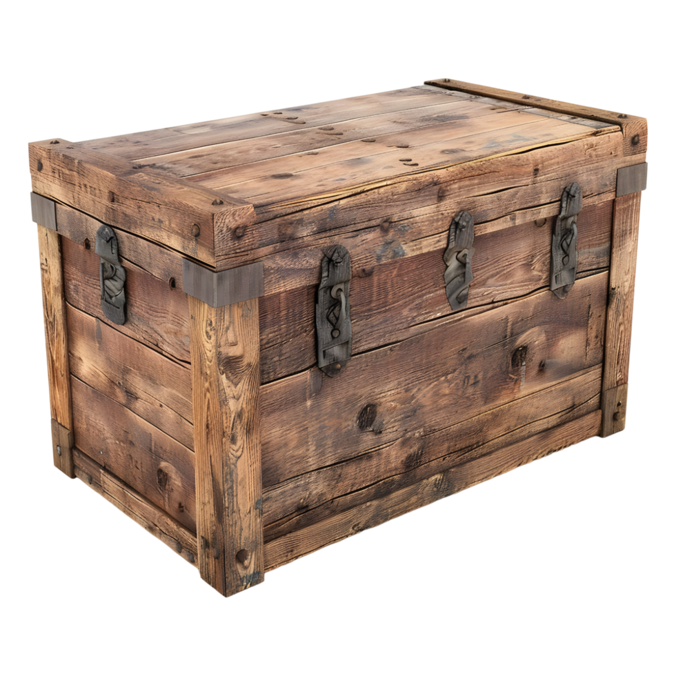 de madera caja en transparente antecedentes png