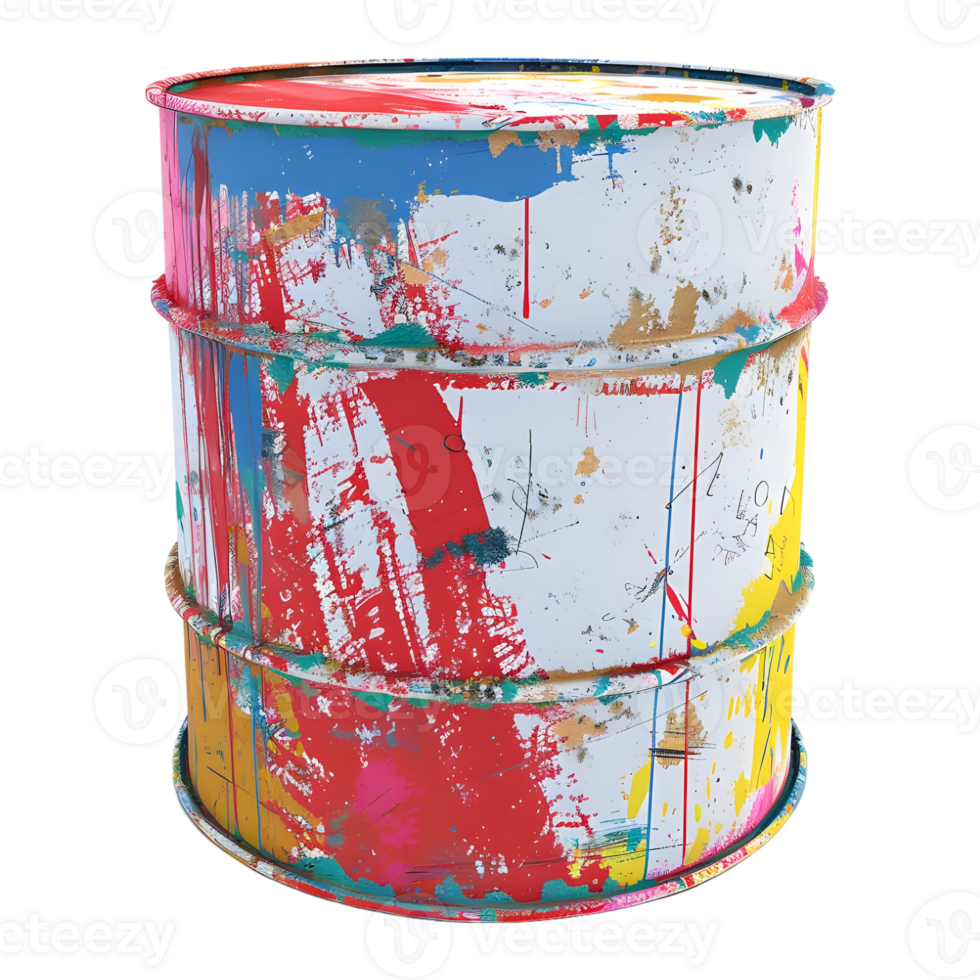 3D Rendering of a Paint Box for Painter on Transparent Background png