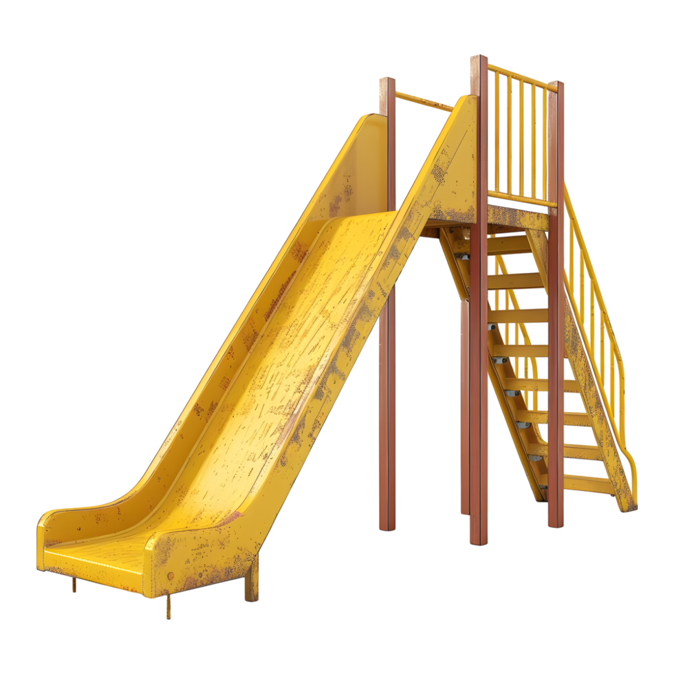 3d Renderização do uma bebês slides dentro Parque infantil em transparente fundo png