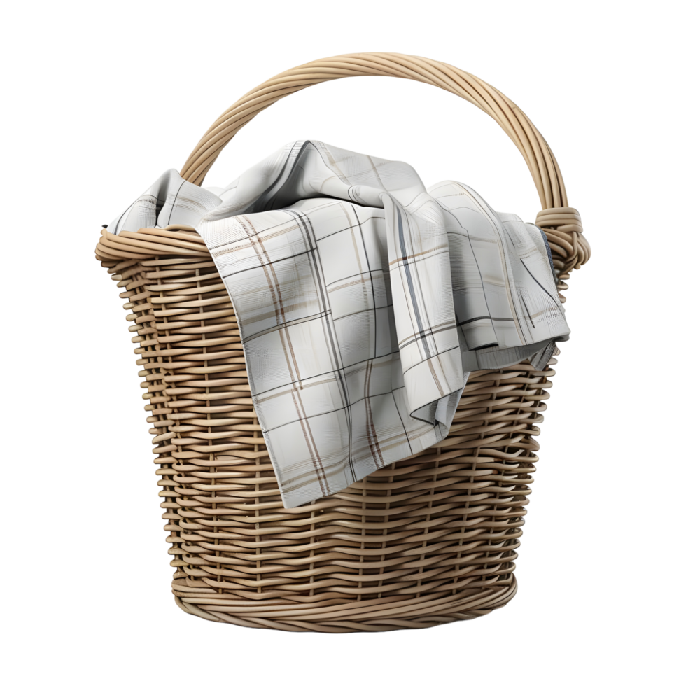 Cloth in a Basket on Transparent background png