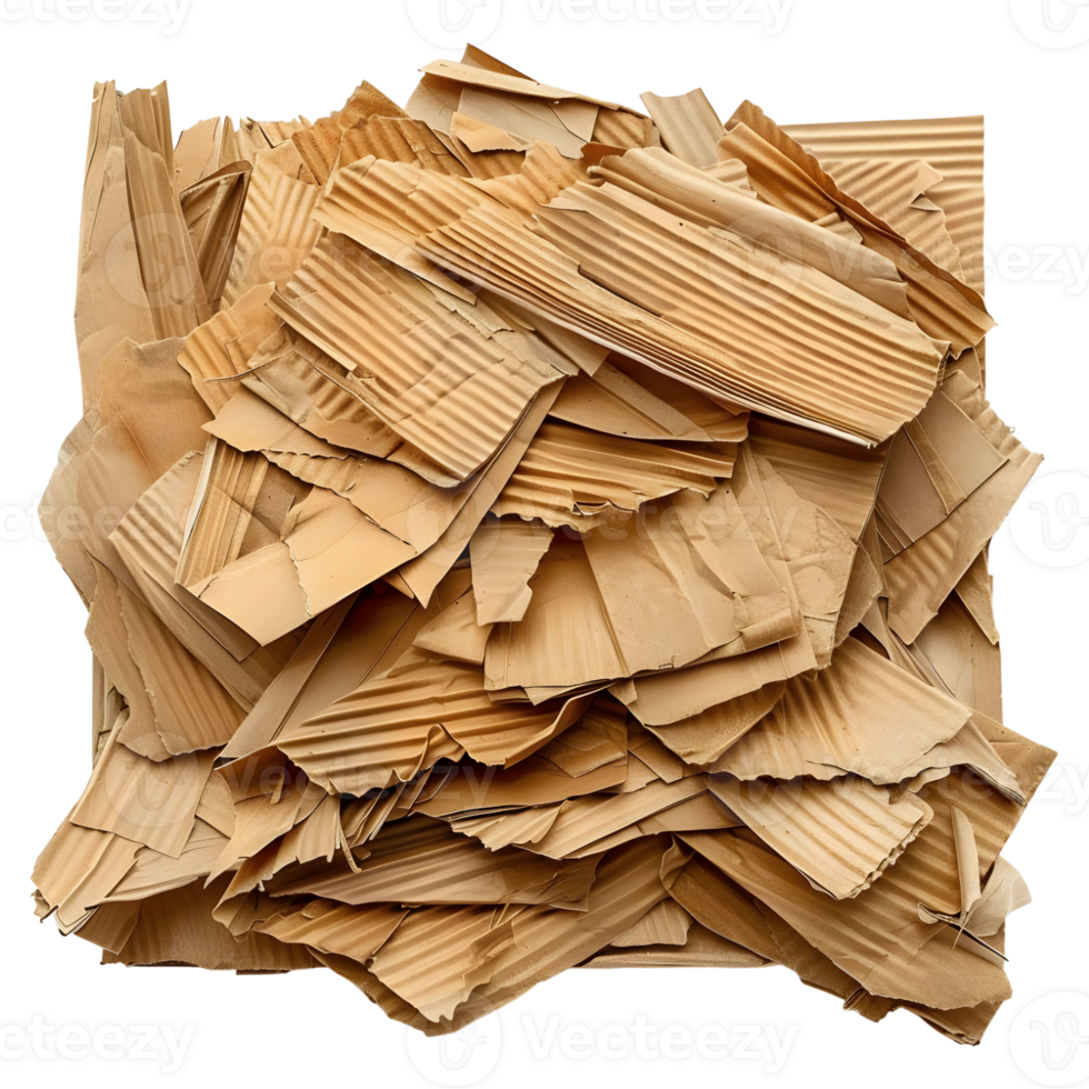3D Rendering of a Pieces of Card Board on Transparent Background png