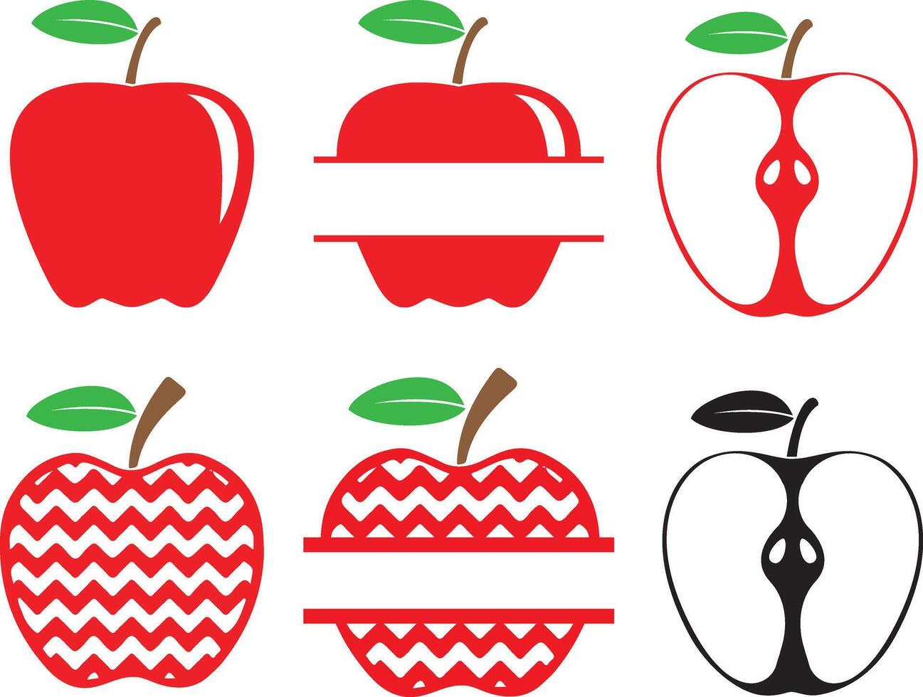Apple, school apple, apple monogram, apple cut file, apple clipart, apple silhouette, apple name, split apple vector