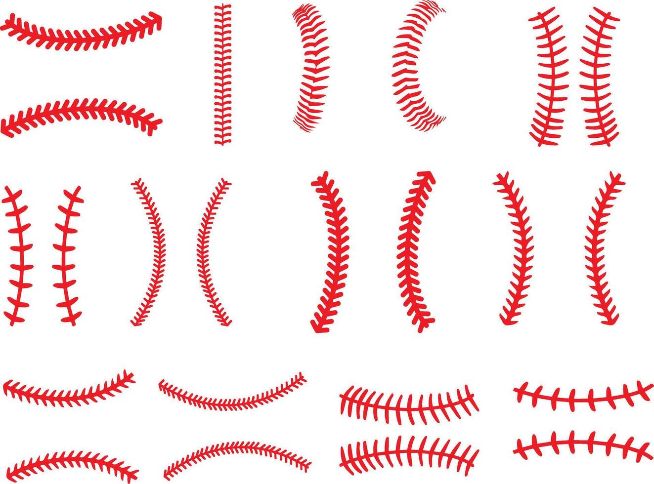 Baseball stitches, baseball laces, sport, softball files vector