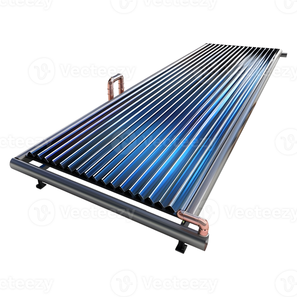 3D Rendering of a Pressurized heat pipe solar panel on Transparent Background png