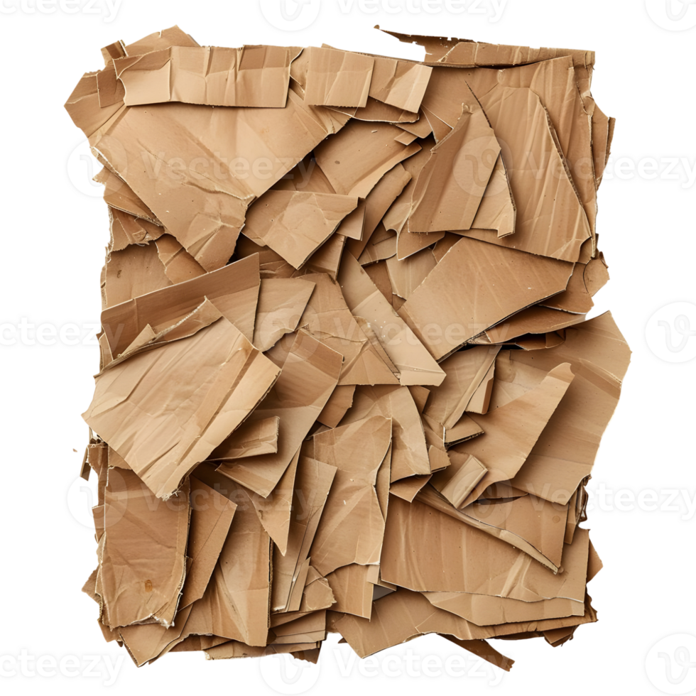 3D Rendering of a Pieces of Card Board on Transparent Background png