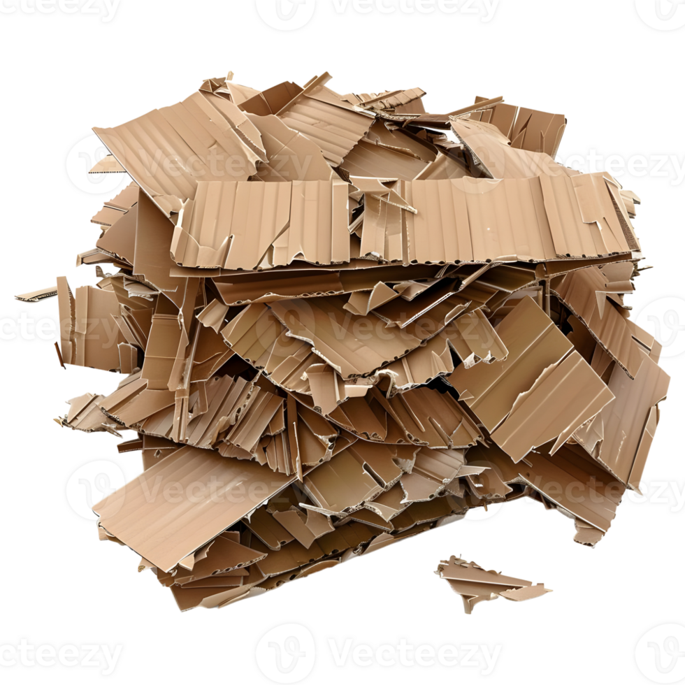 3D Rendering of a Pieces of Card Board on Transparent Background png