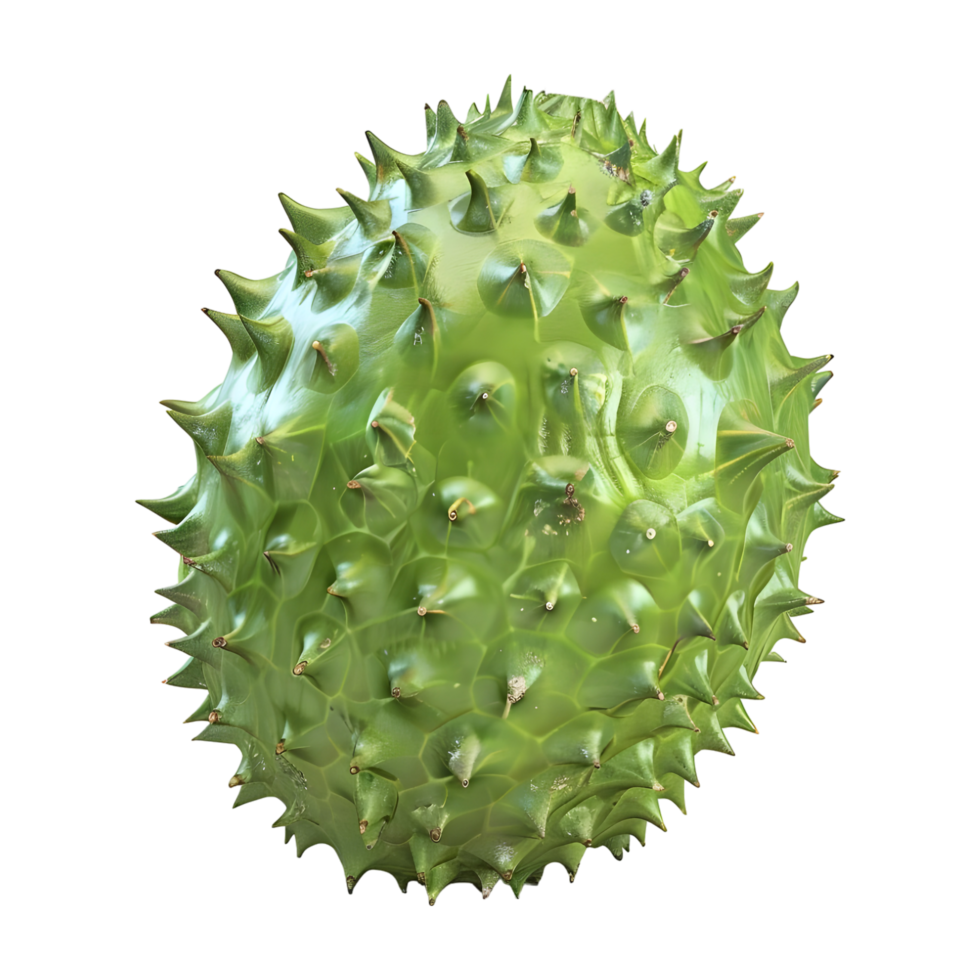 3D Rendering of a Soursop Fruit on Transparent Background png