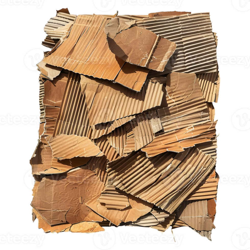 3D Rendering of a Pieces of Card Board on Transparent Background png