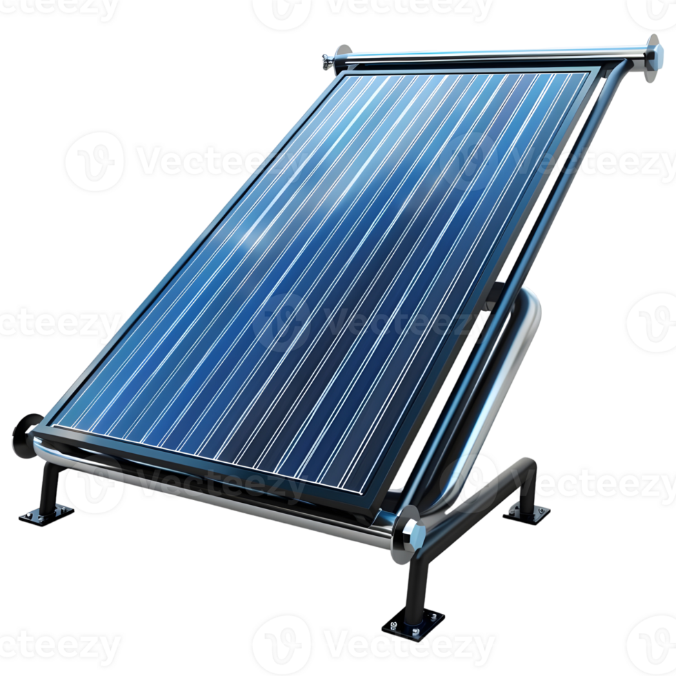 3D Rendering of a Pressurized heat pipe solar panel on Transparent Background png