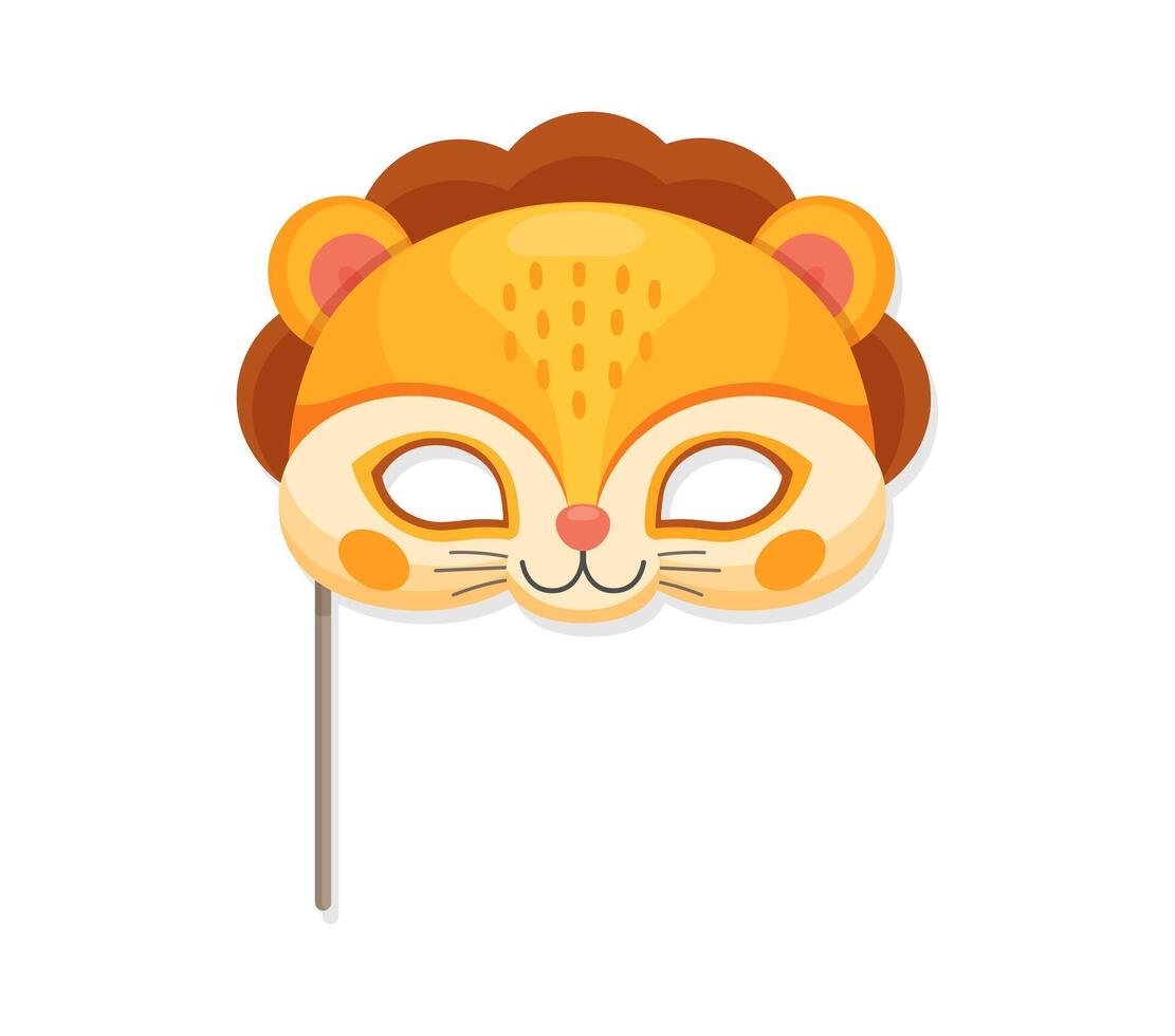 Carnival party lion mask for birthday masquerade vector