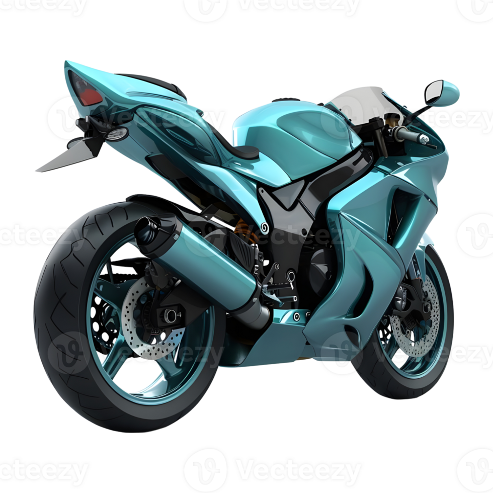 3D Rendering of a Luxury Heavy Motorbike on Transparent Background png