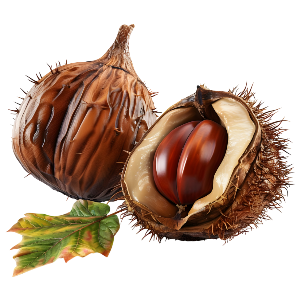 3D Rendering of a Chestnuts on Transparent Background png