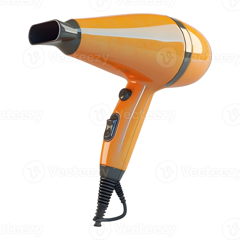 3D Rendering of a Hair Dryer on Transparent Background png