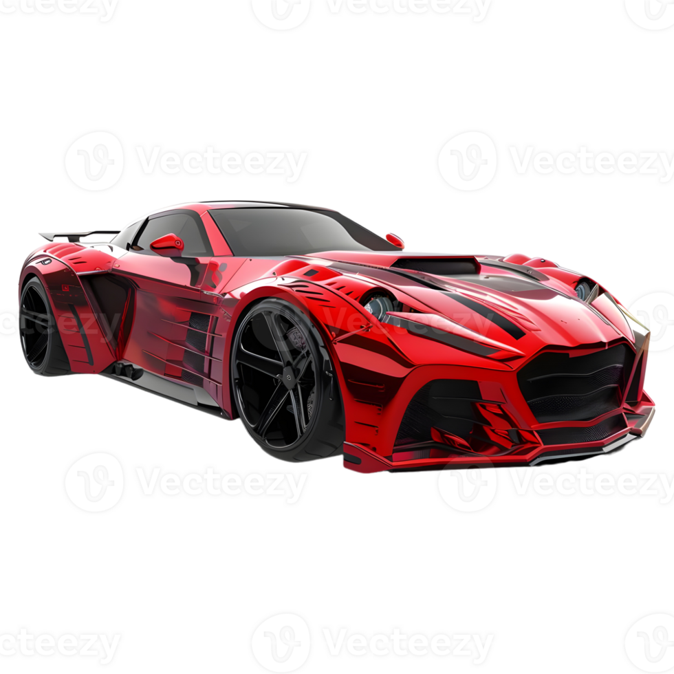 3D Rendering of a Luxury Car on Transparent Background png