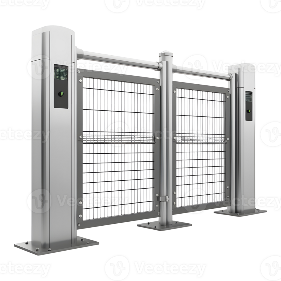 3D Rendering of a Automatic Door on Transparent Background png