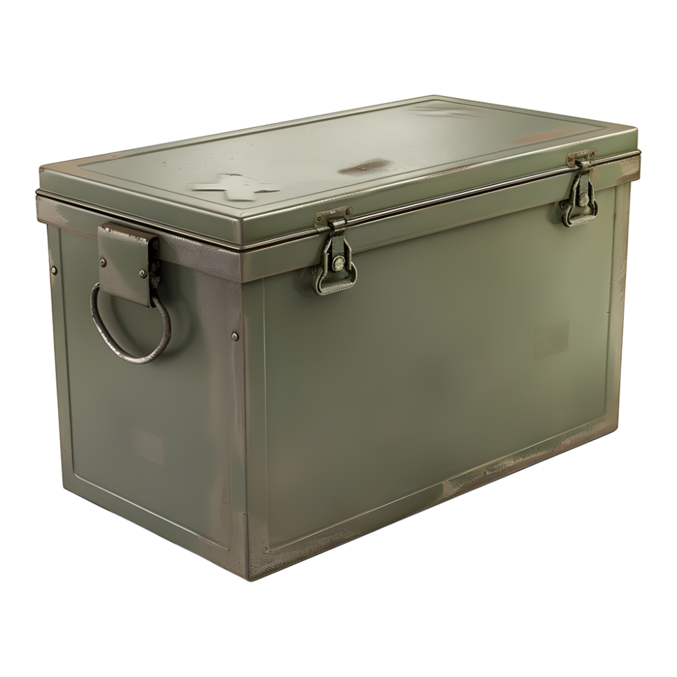 3D Rendering of a Ammo Storage Box on Transparent Background png