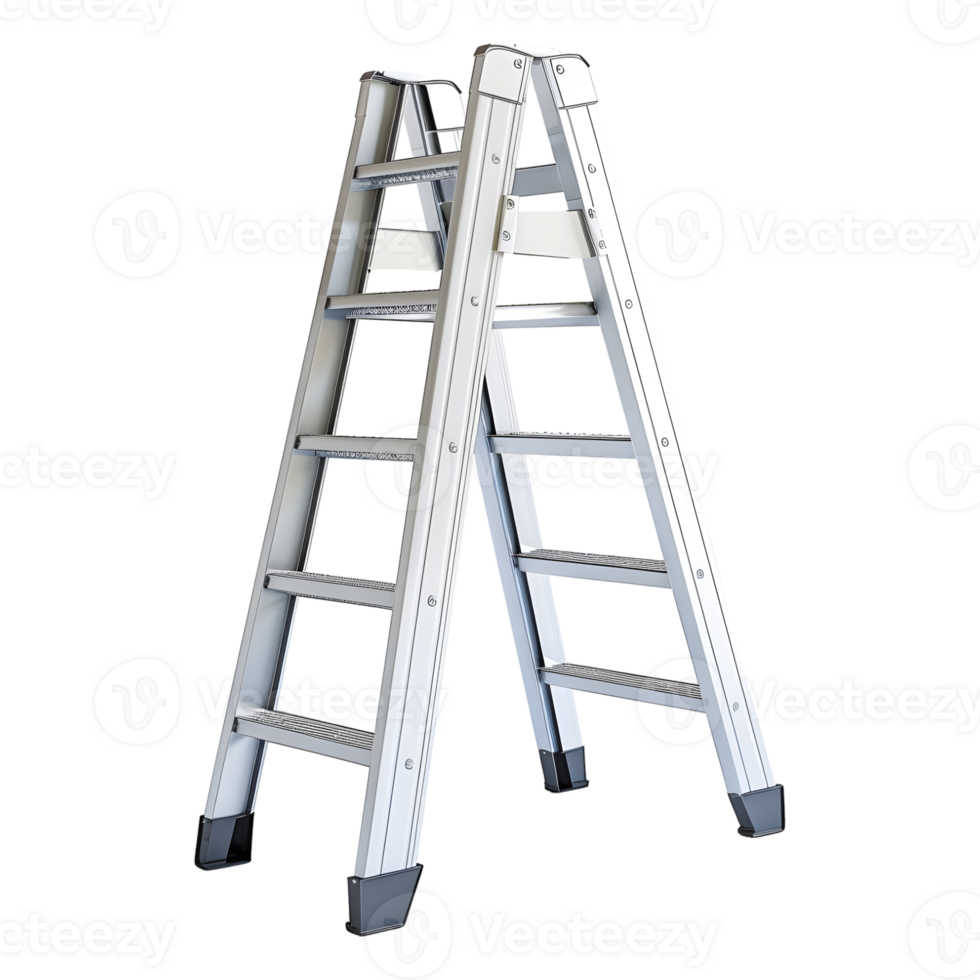 Aluminium Ladder on Transparent background png