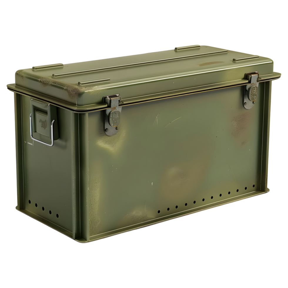 3D Rendering of a Ammo Storage Box on Transparent Background png