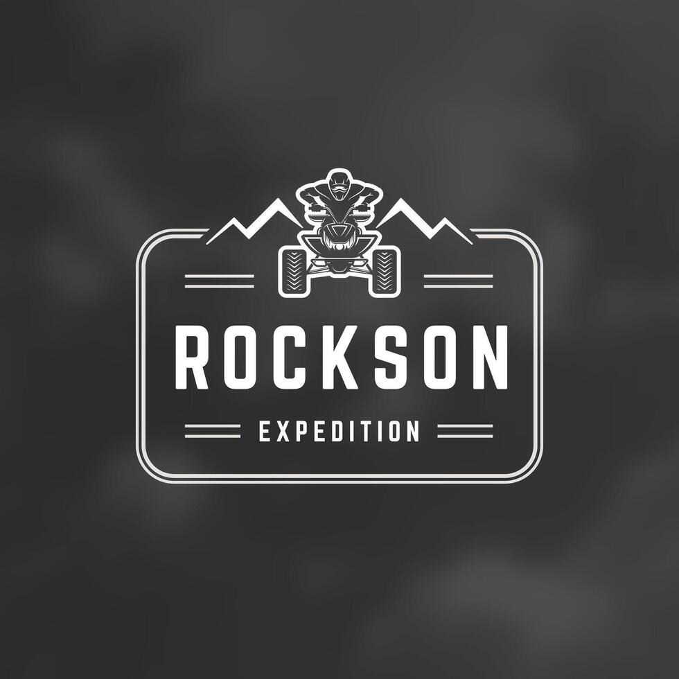 Atv logo emblem illustration. vector