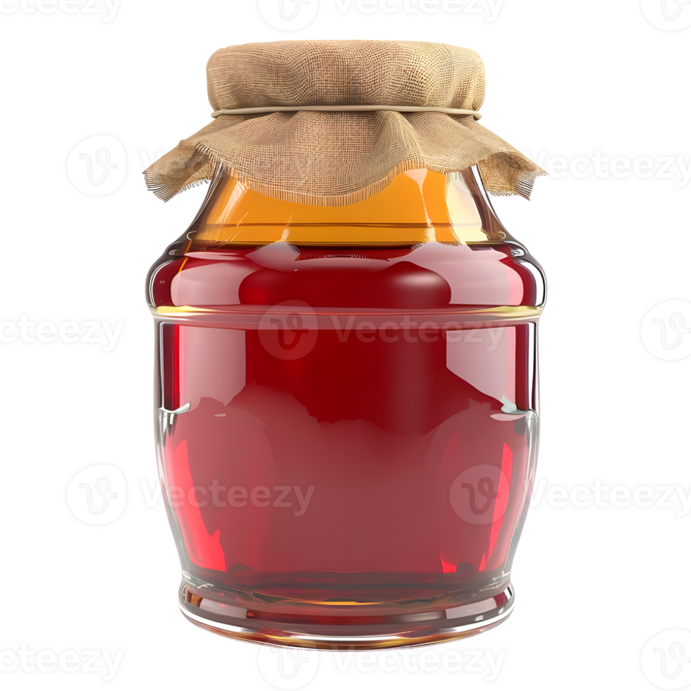 3D Rendering of a Honey Bottle on Transparent Background png