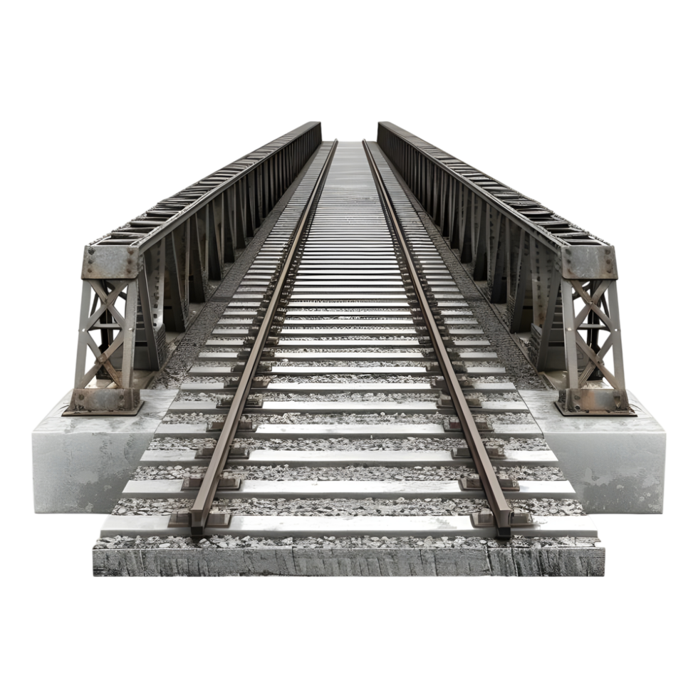 järnväg stål bro på transparent bakgrund png