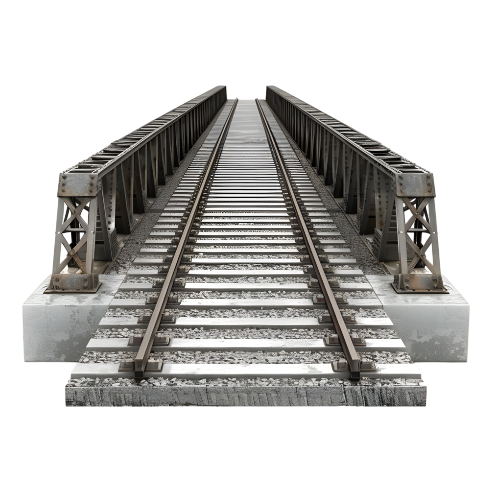 Rail Steel Bridge on Transparent background png