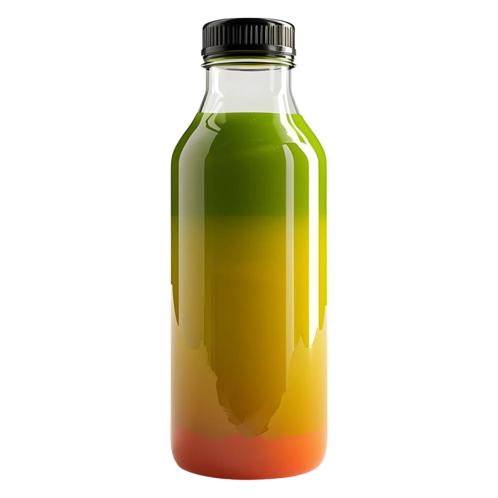 3D Rendering of a Mango Juice Bottle on Transparent Background png