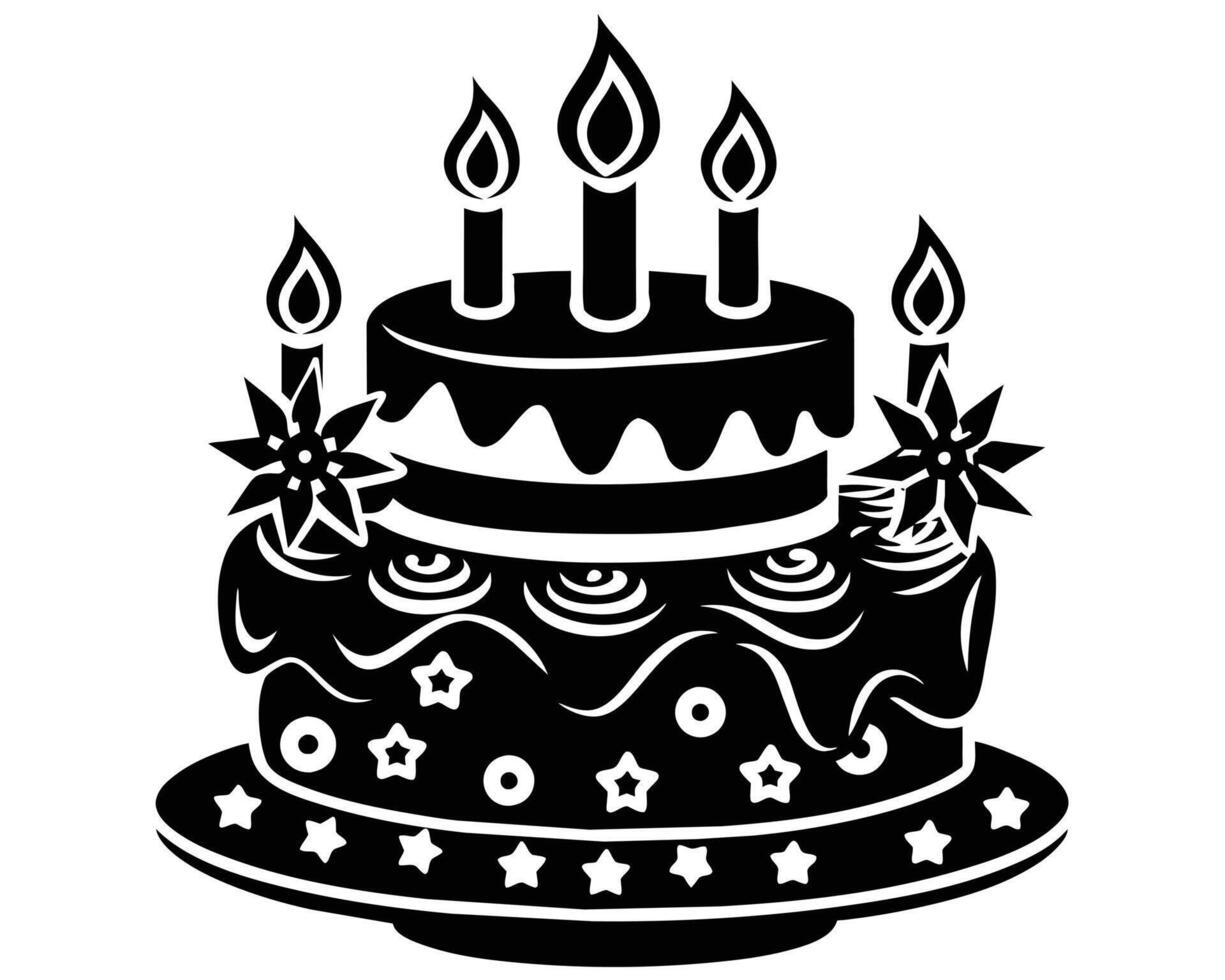 Birthday cake stock vector