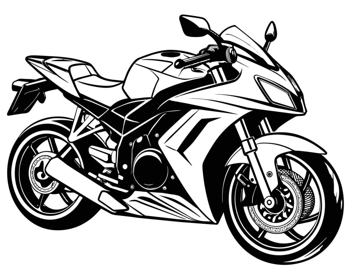 Motor Bike icon line art design vector