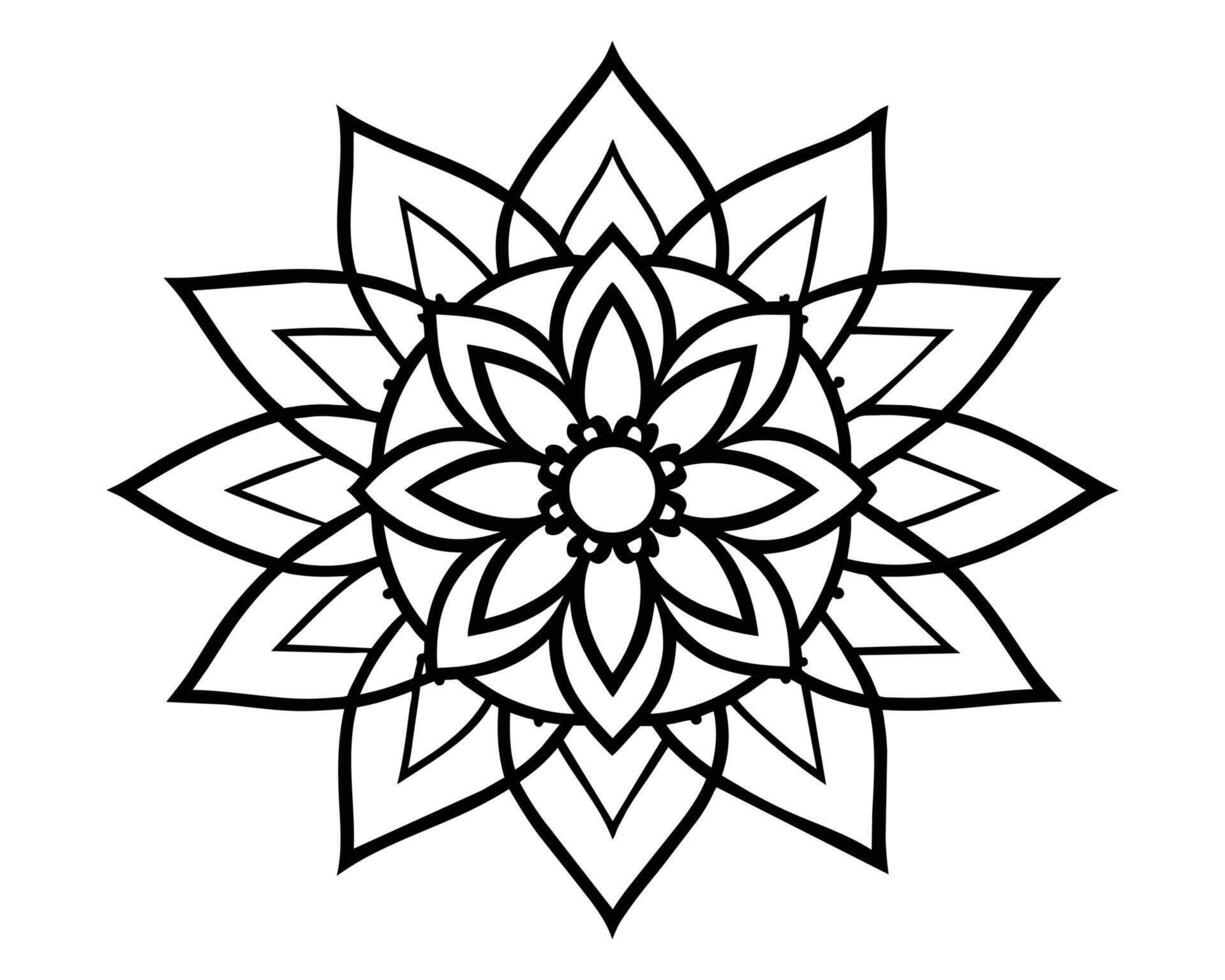 Black and white flowers vector