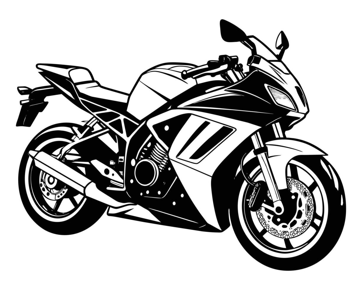 Motor Bike icon line art design vector