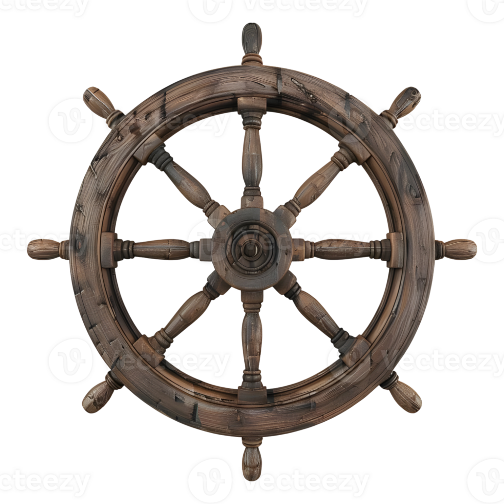 pirate navire roue sur transparent Contexte png