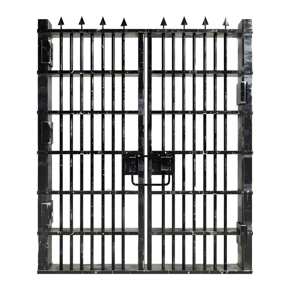 Jail Steel Door Like a Fence on Transparent background png