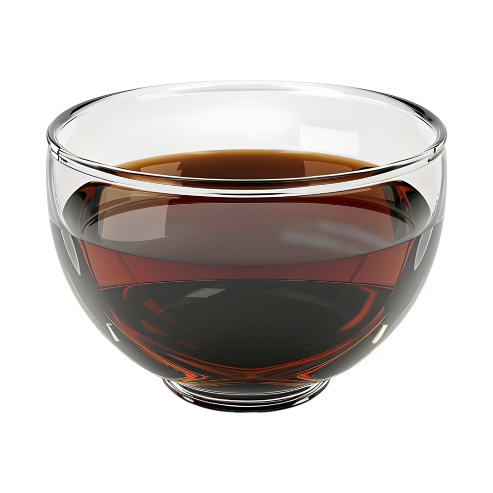 Black Soup in a Bowl on Transparent background png